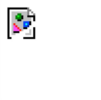 A broken image icon as it appeared in browsers in the 2000s or so